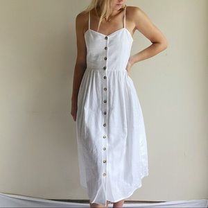 H&M white midi dress